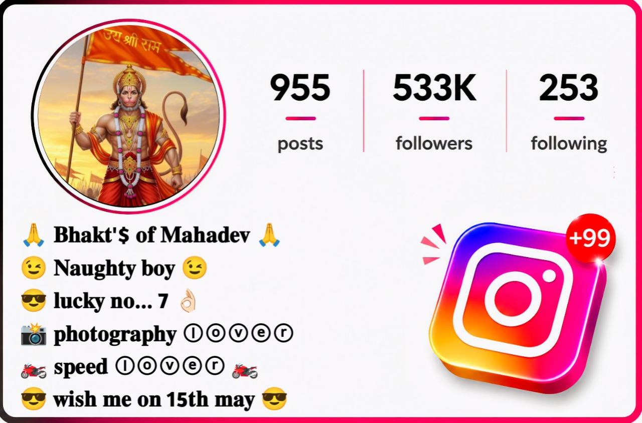 Insta Short Hindu Bio for Boys Girls